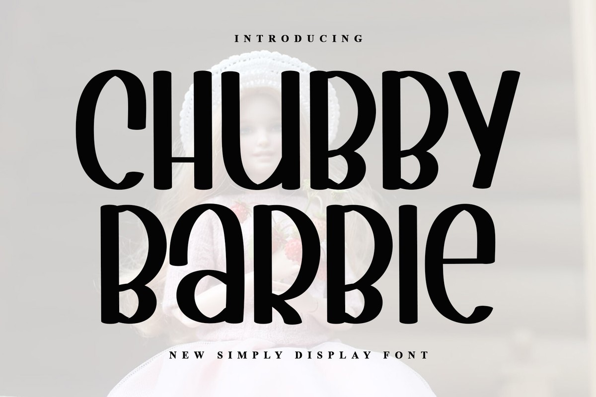 Beispiel einer Chubby Barbie-Schriftart