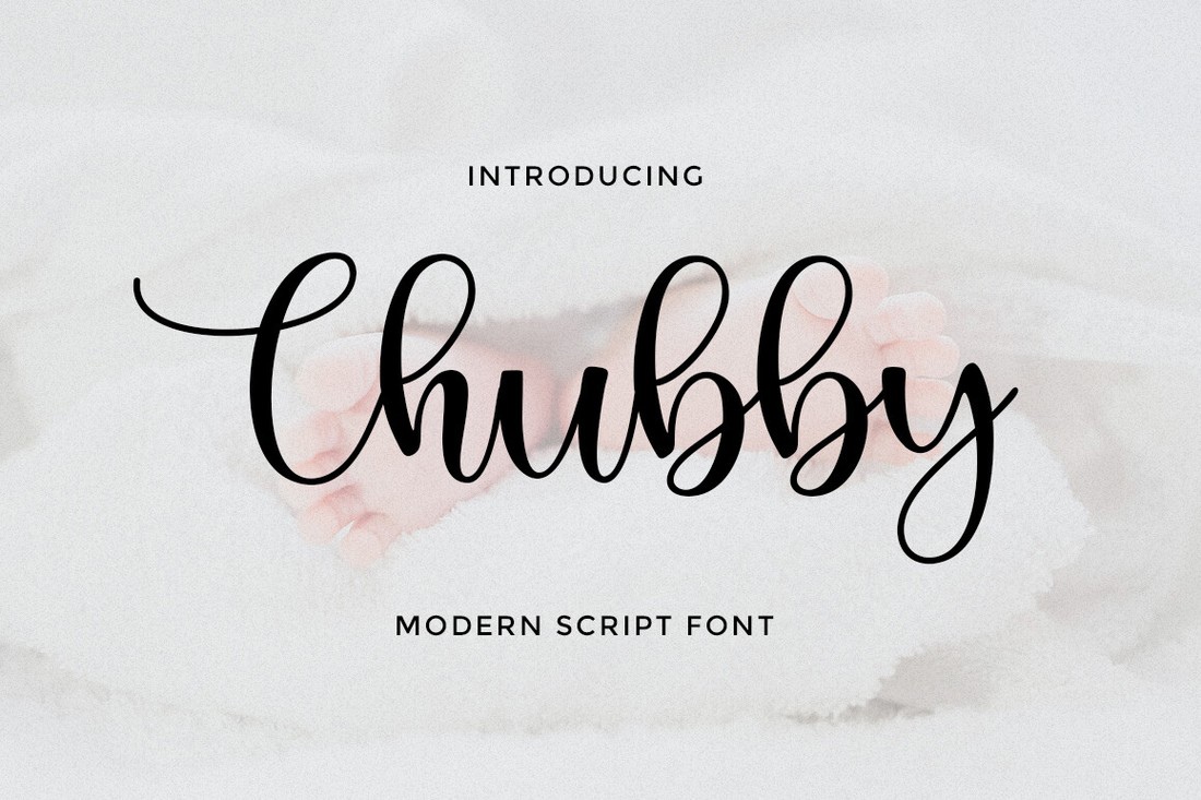 Beispiel einer Chubby Script-Schriftart