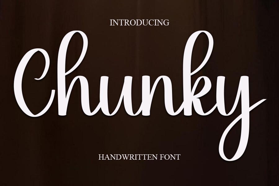 Beispiel einer Chunky-Schriftart