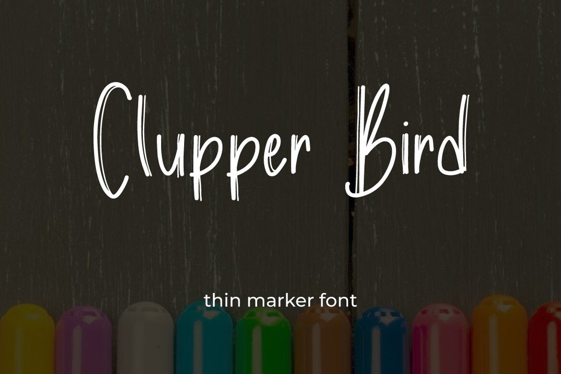 Beispiel einer Clupper Bird-Schriftart