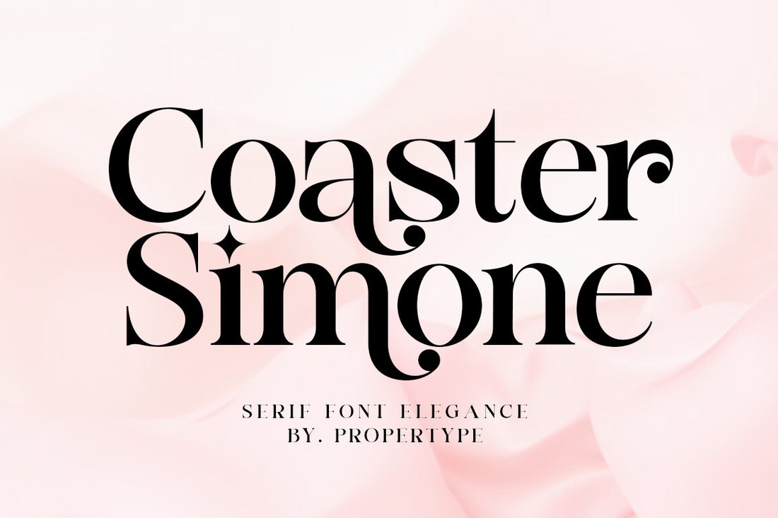 Beispiel einer Coaster Simone-Schriftart