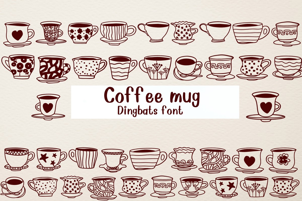 Beispiel einer Coffee Mug-Schriftart