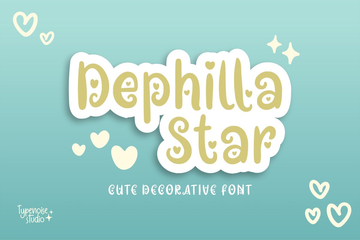 Beispiel einer Dephilla Star-Schriftart