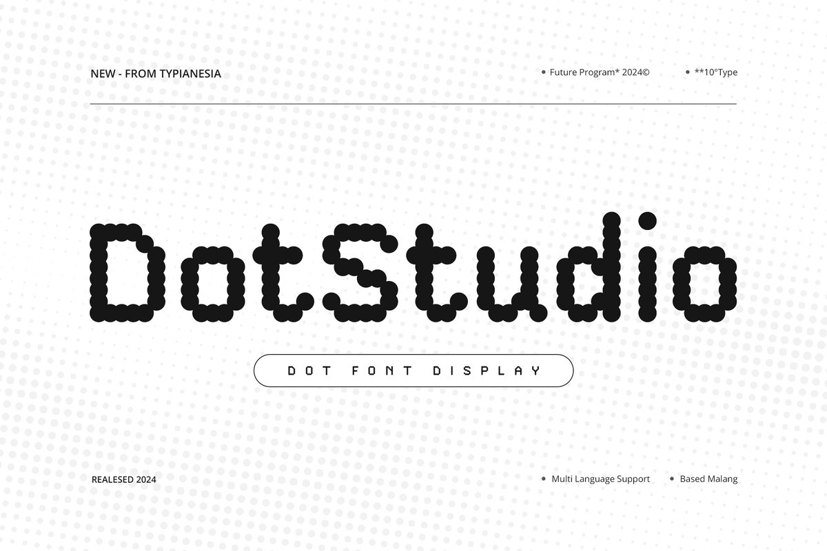 Beispiel einer DotStudio-Schriftart