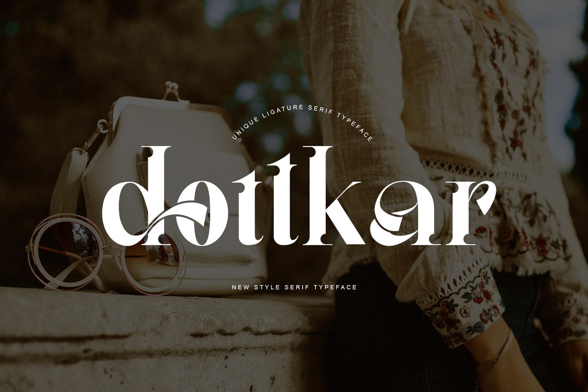 Beispiel einer Dottkar-Schriftart