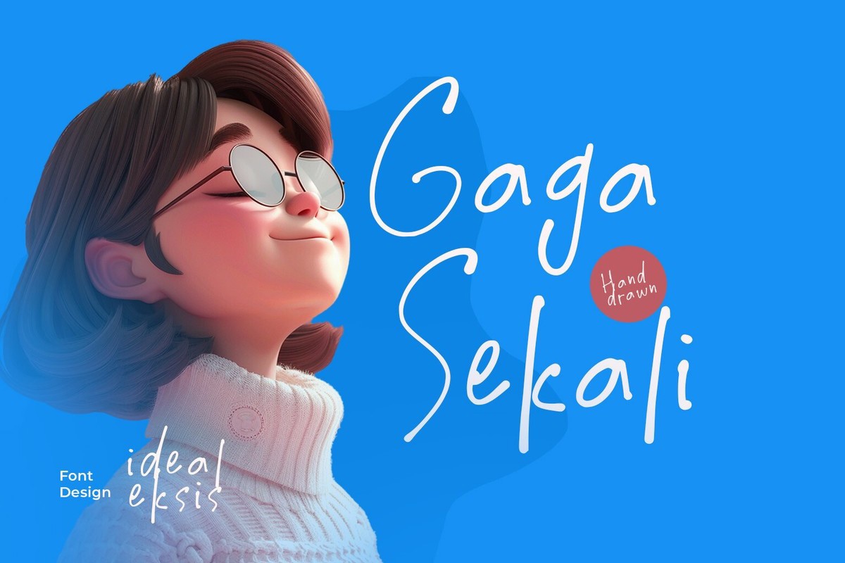 Beispiel einer Gaga Sekali-Schriftart