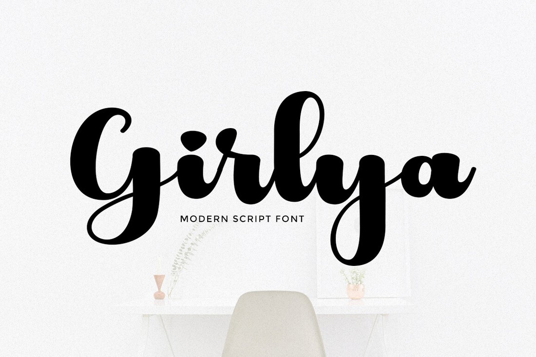 Beispiel einer Girlya Script-Schriftart