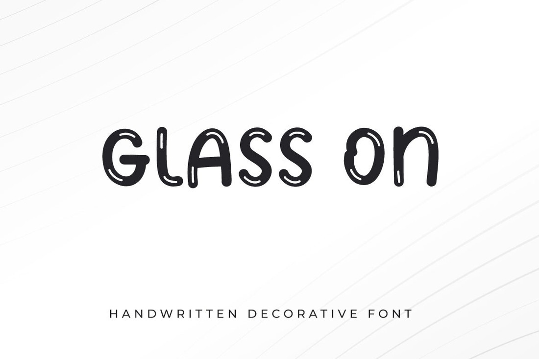 Beispiel einer Glass On-Schriftart