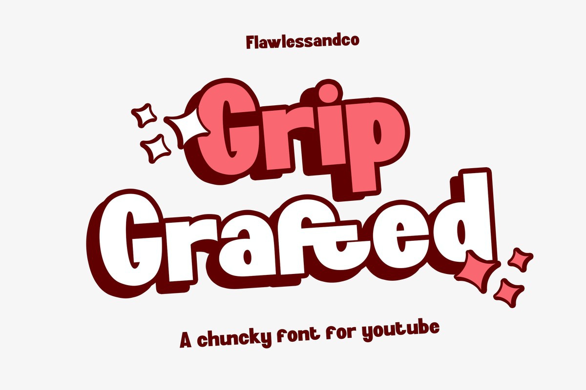 Beispiel einer Grip Grafted-Schriftart