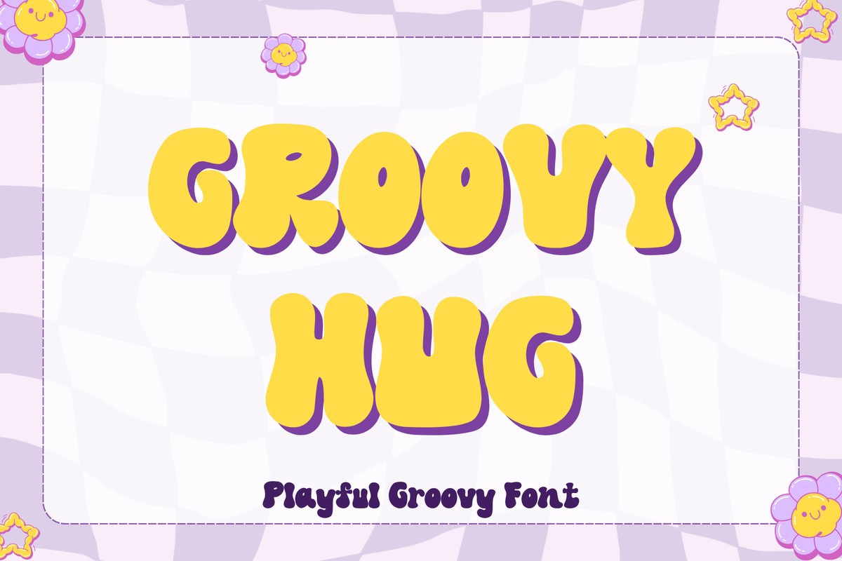 Beispiel einer Groovy Hug-Schriftart