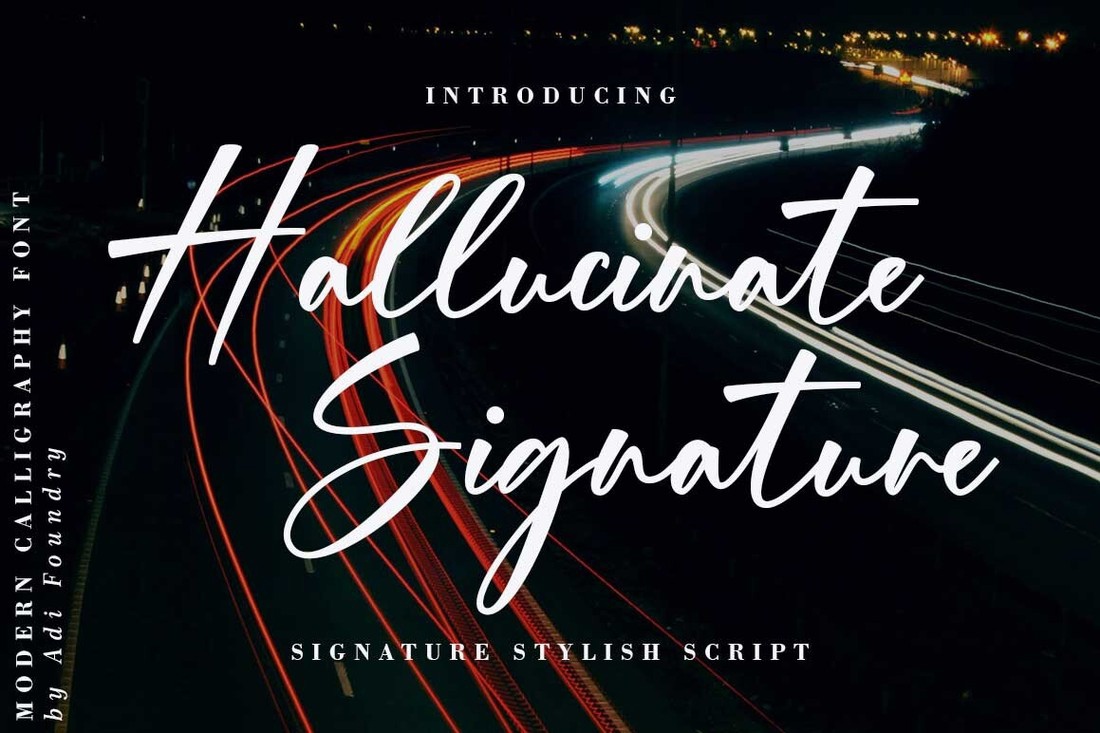 Beispiel einer Hallucinate Signature-Schriftart