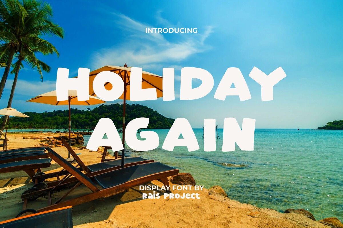 Beispiel einer Holiday Again Regular-Schriftart