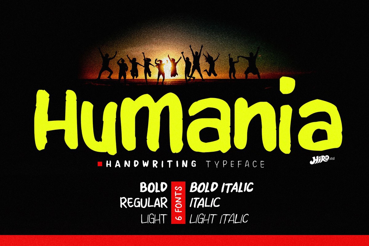 Beispiel einer Humania Bold-Schriftart