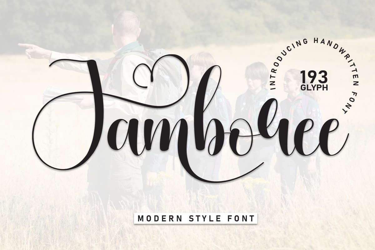 Beispiel einer Jamboree Regular-Schriftart