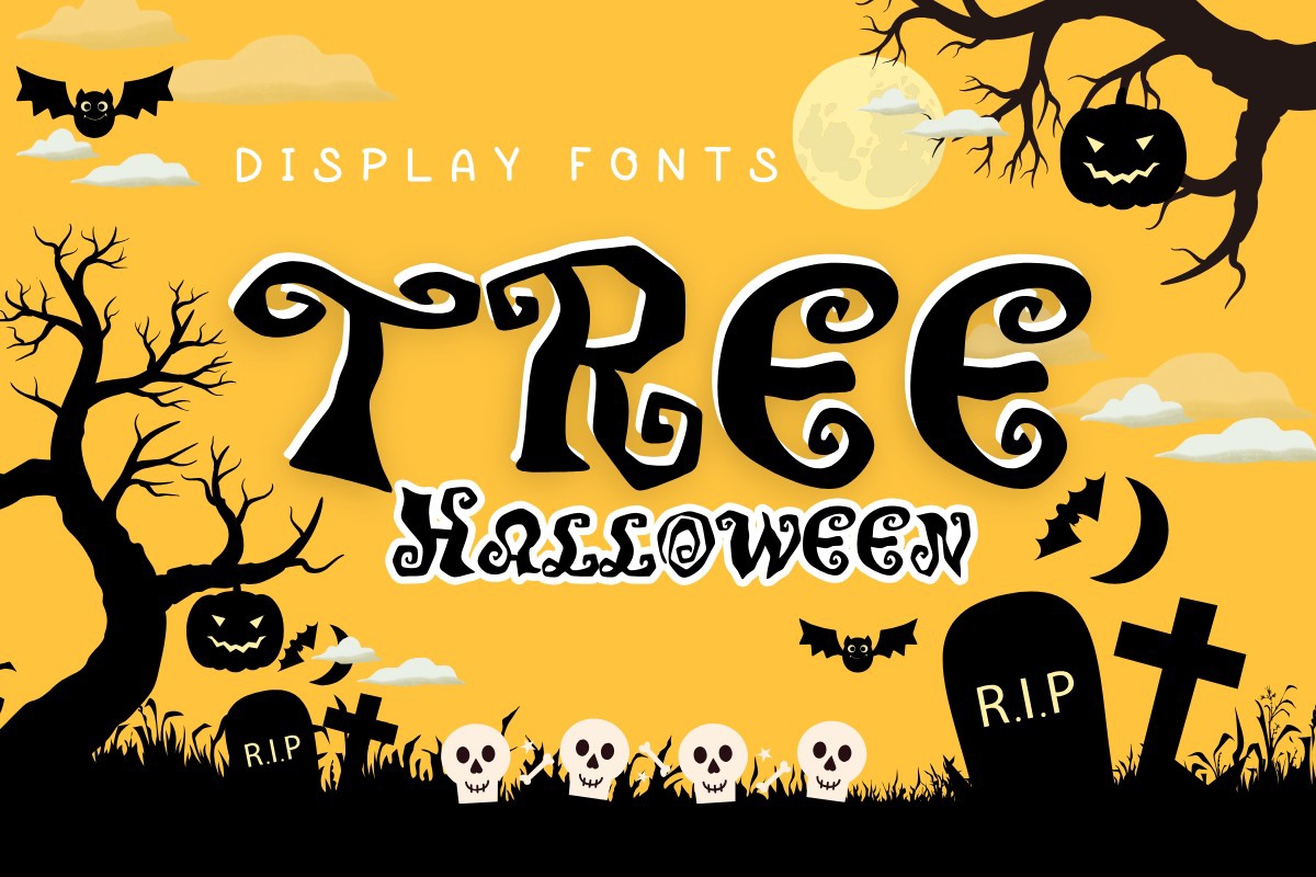 Beispiel einer Tree Halloween Regular-Schriftart