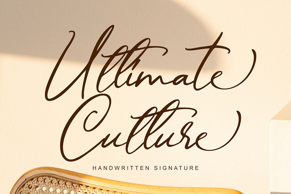 Beispiel einer Ultimate Culture Regular-Schriftart