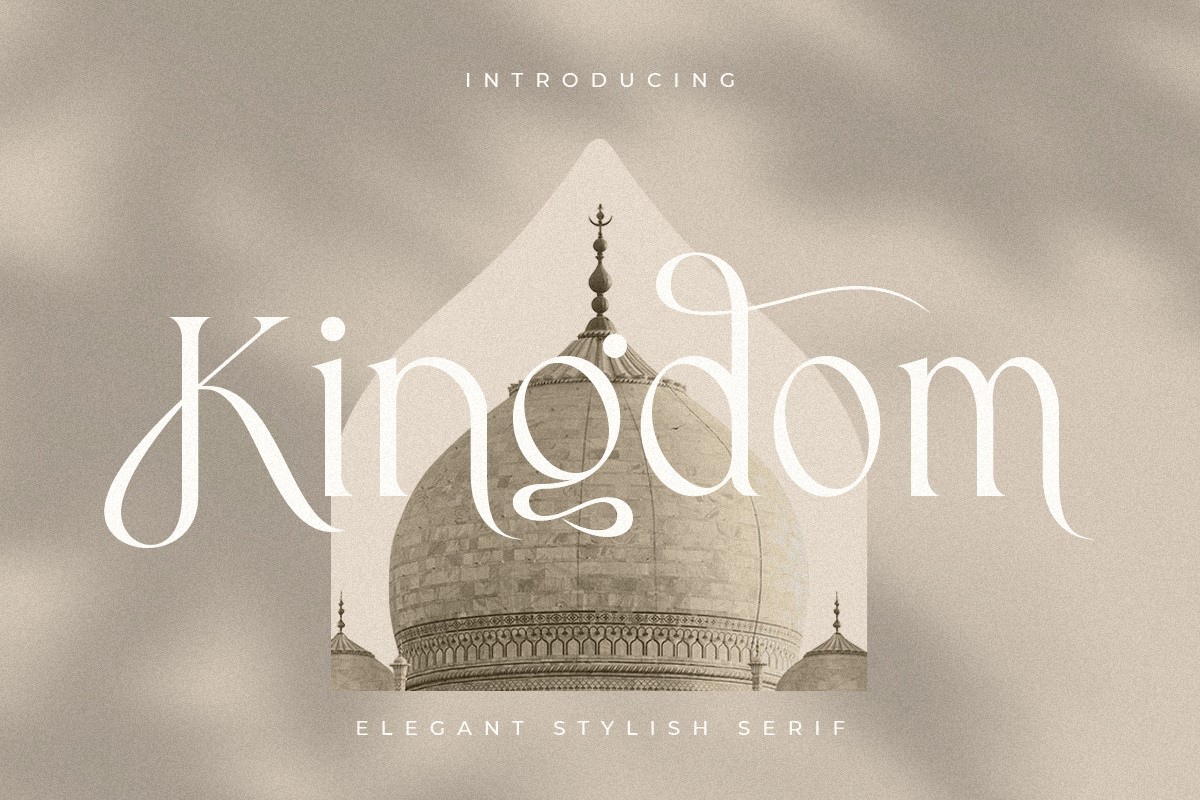 Beispiel einer Kingdom Regular-Schriftart