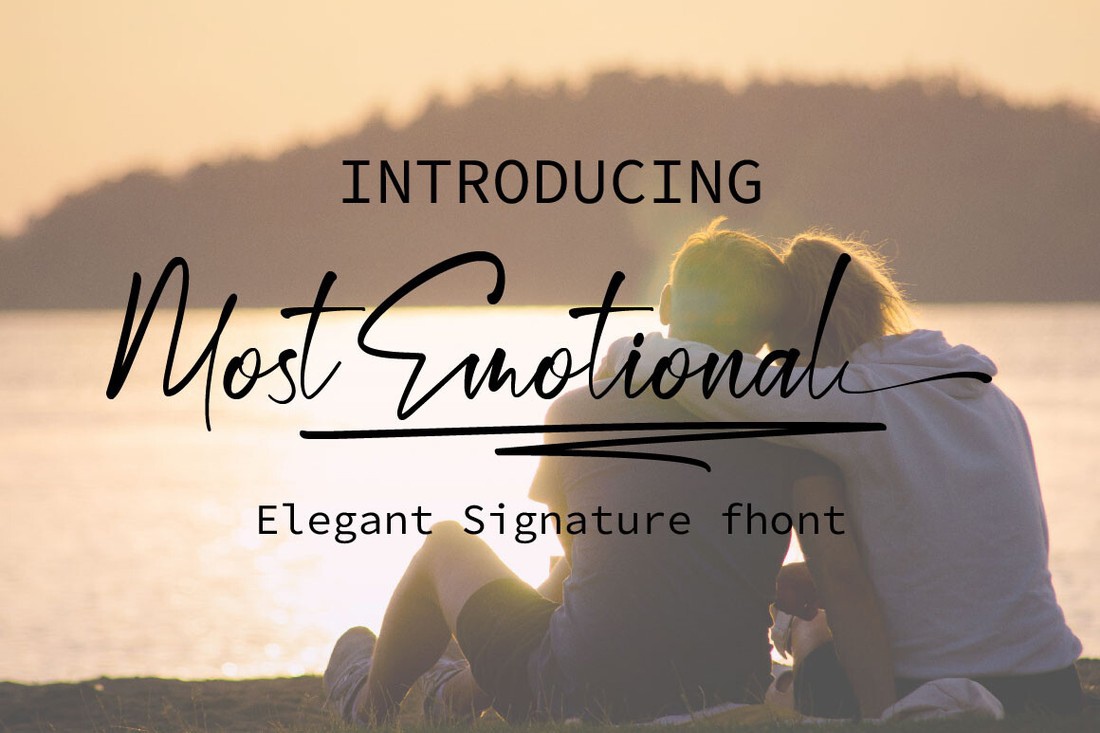 Beispiel einer Most Emotional Signature Regular-Schriftart