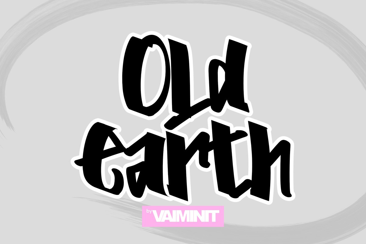 Beispiel einer Old Earth Regular-Schriftart