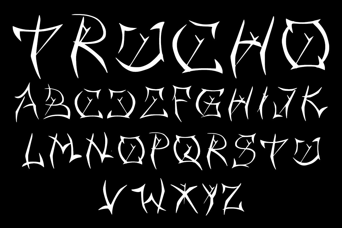 Beispiel einer Trucho Regular-Schriftart