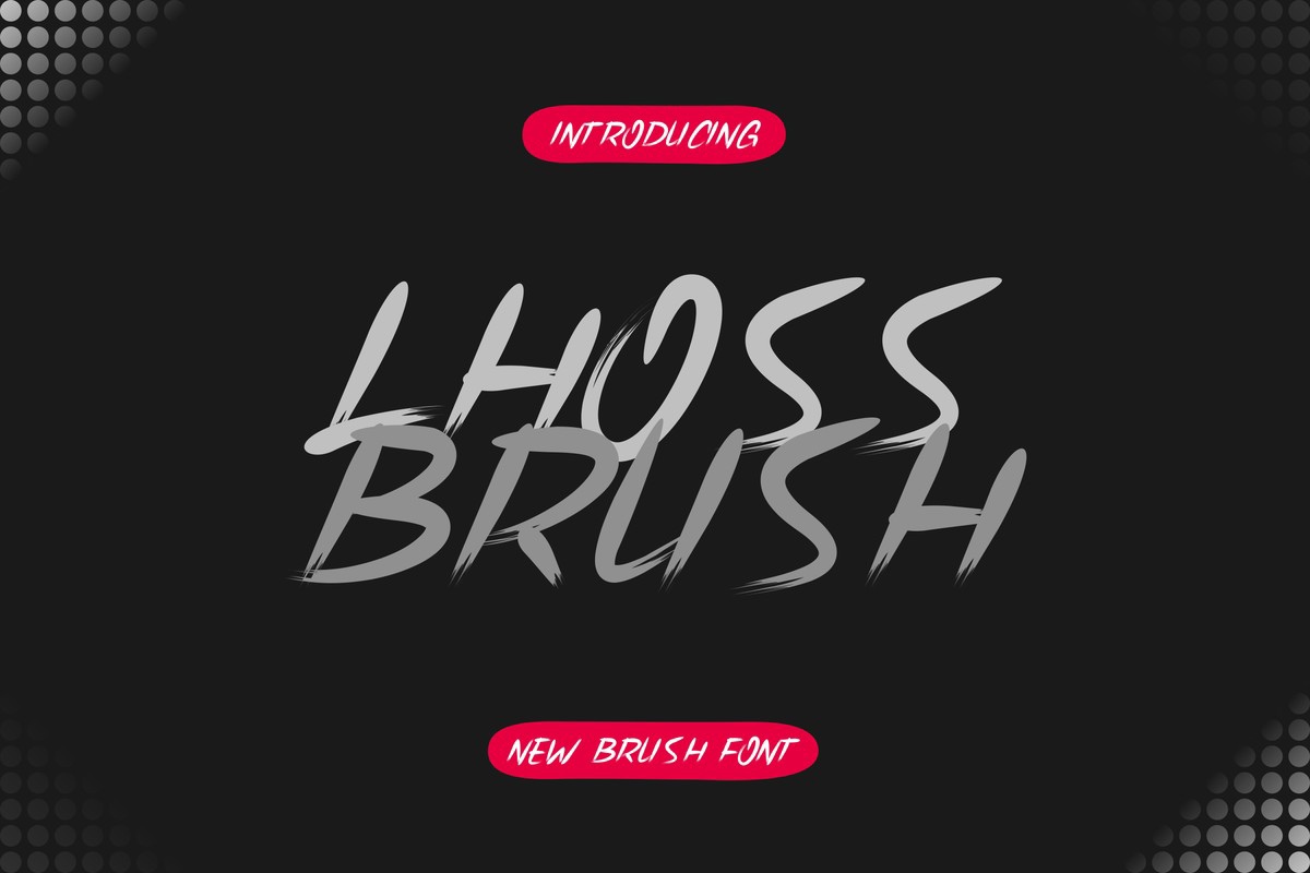 Beispiel einer Lhoss Brush Regular-Schriftart