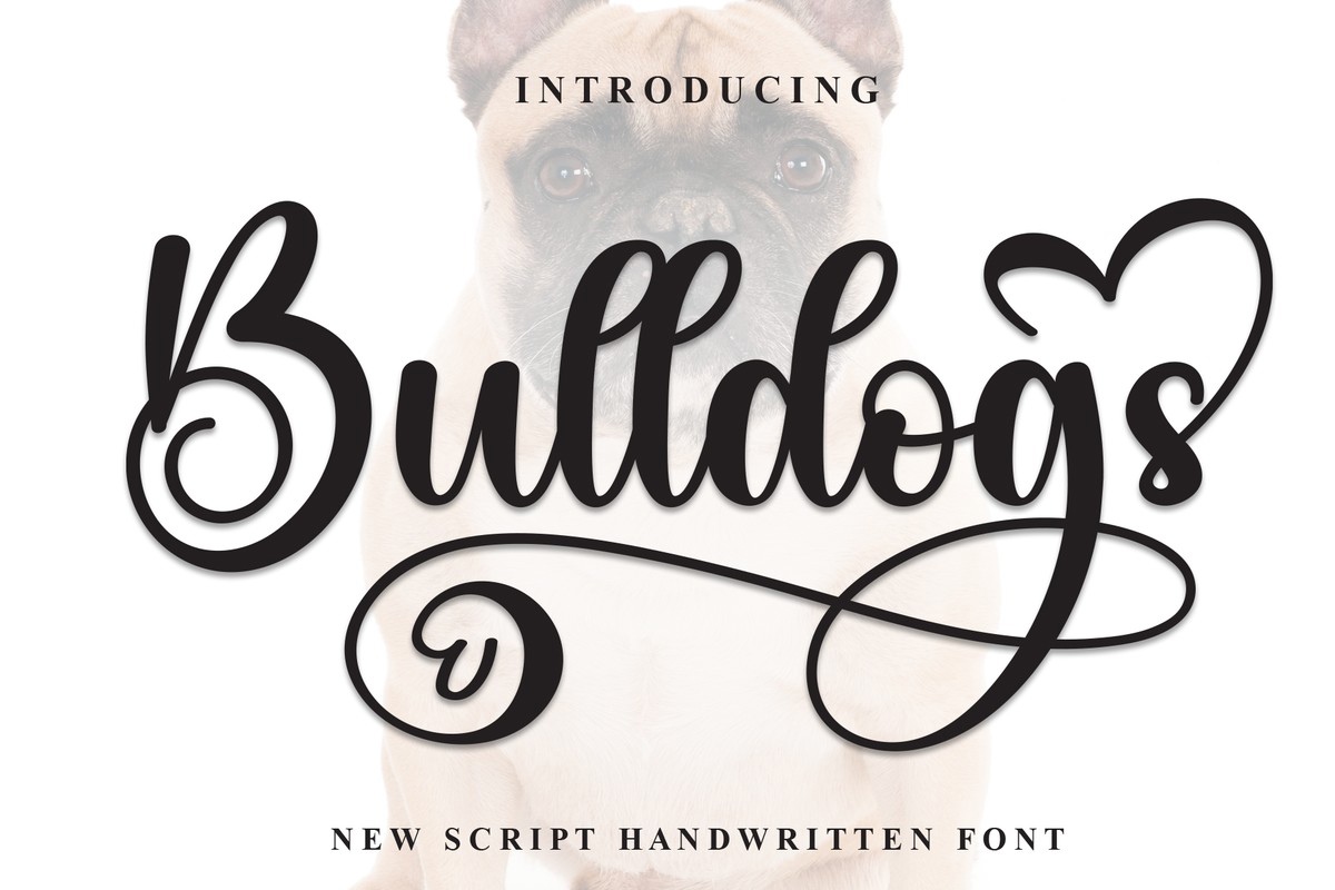 Beispiel einer Bulldogs Regular-Schriftart