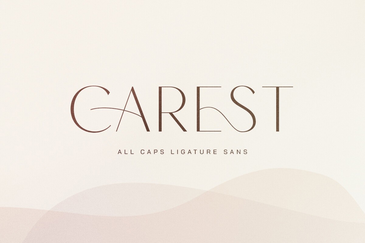 Beispiel einer Carest Regular-Schriftart