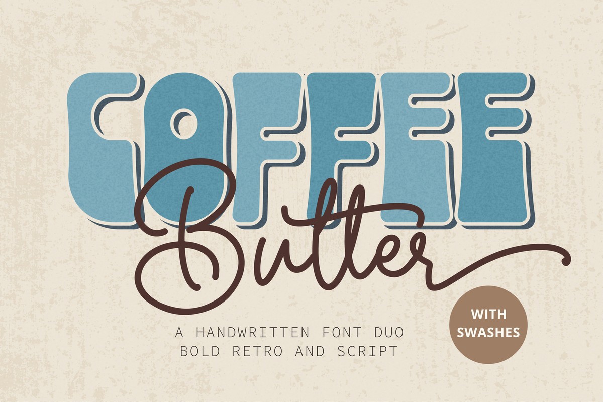 Beispiel einer Coffee Butter 2-Schriftart