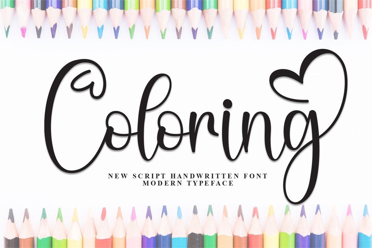 Beispiel einer Coloring Regular-Schriftart