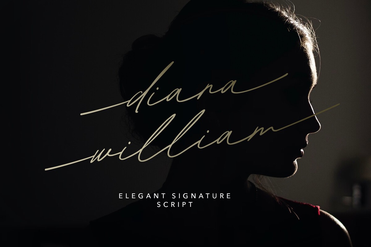 Beispiel einer Diana William Regular-Schriftart