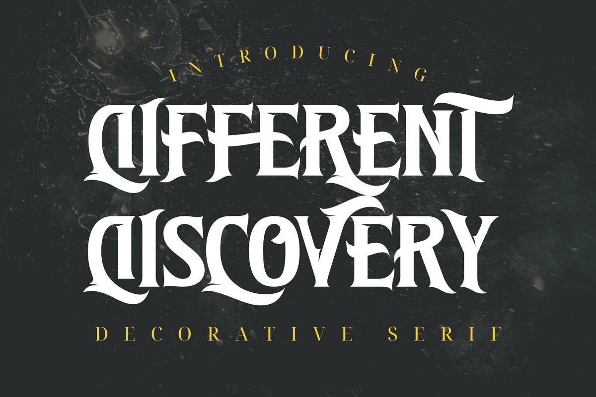 Beispiel einer Different Discovery Light Italic-Schriftart