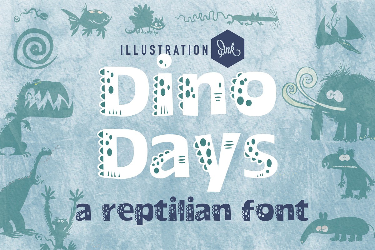 Beispiel einer ZP Dino Days Regular-Schriftart