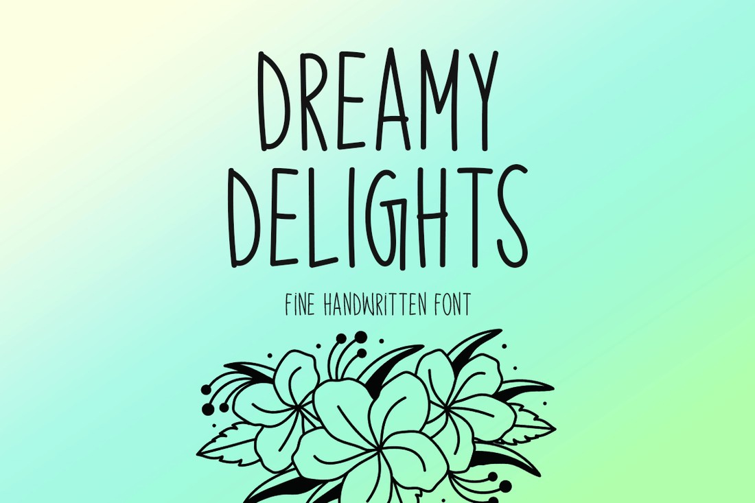 Beispiel einer Dreamy Delights Regular-Schriftart