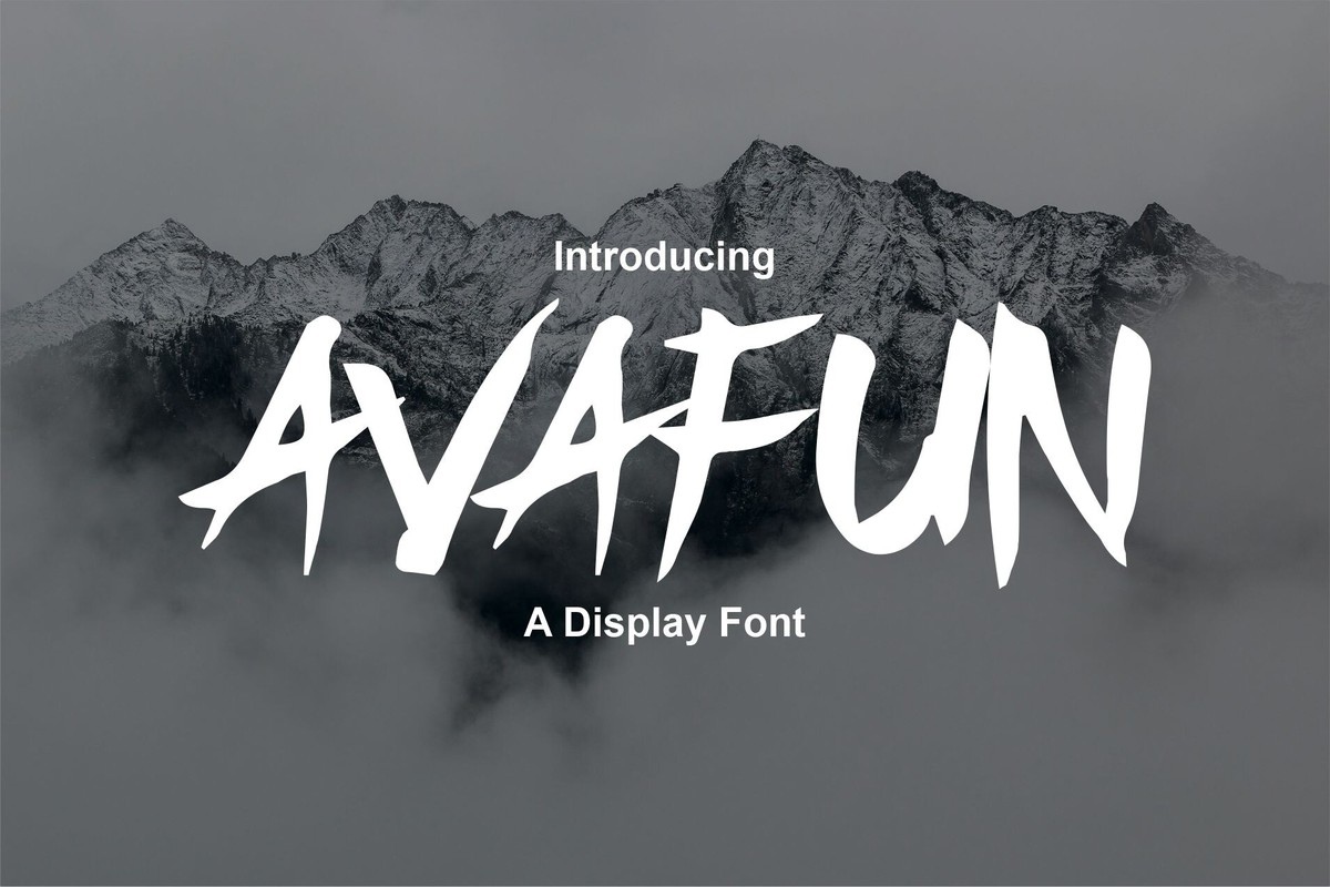 Beispiel einer Avafun Regular-Schriftart