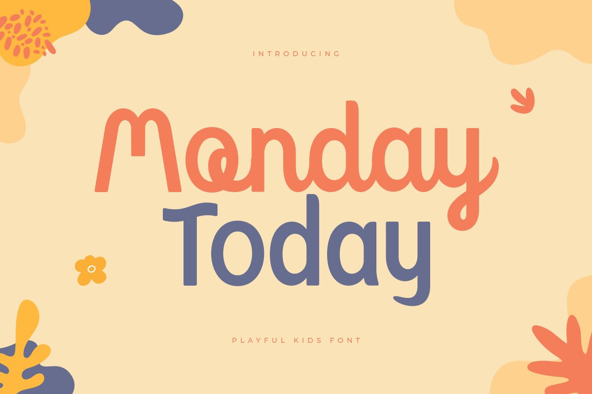 Beispiel einer Monday Today Regular-Schriftart